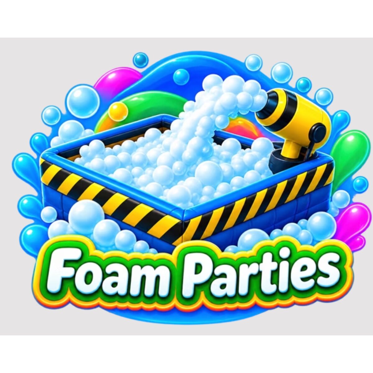 Kids playing at a Serjo foam party